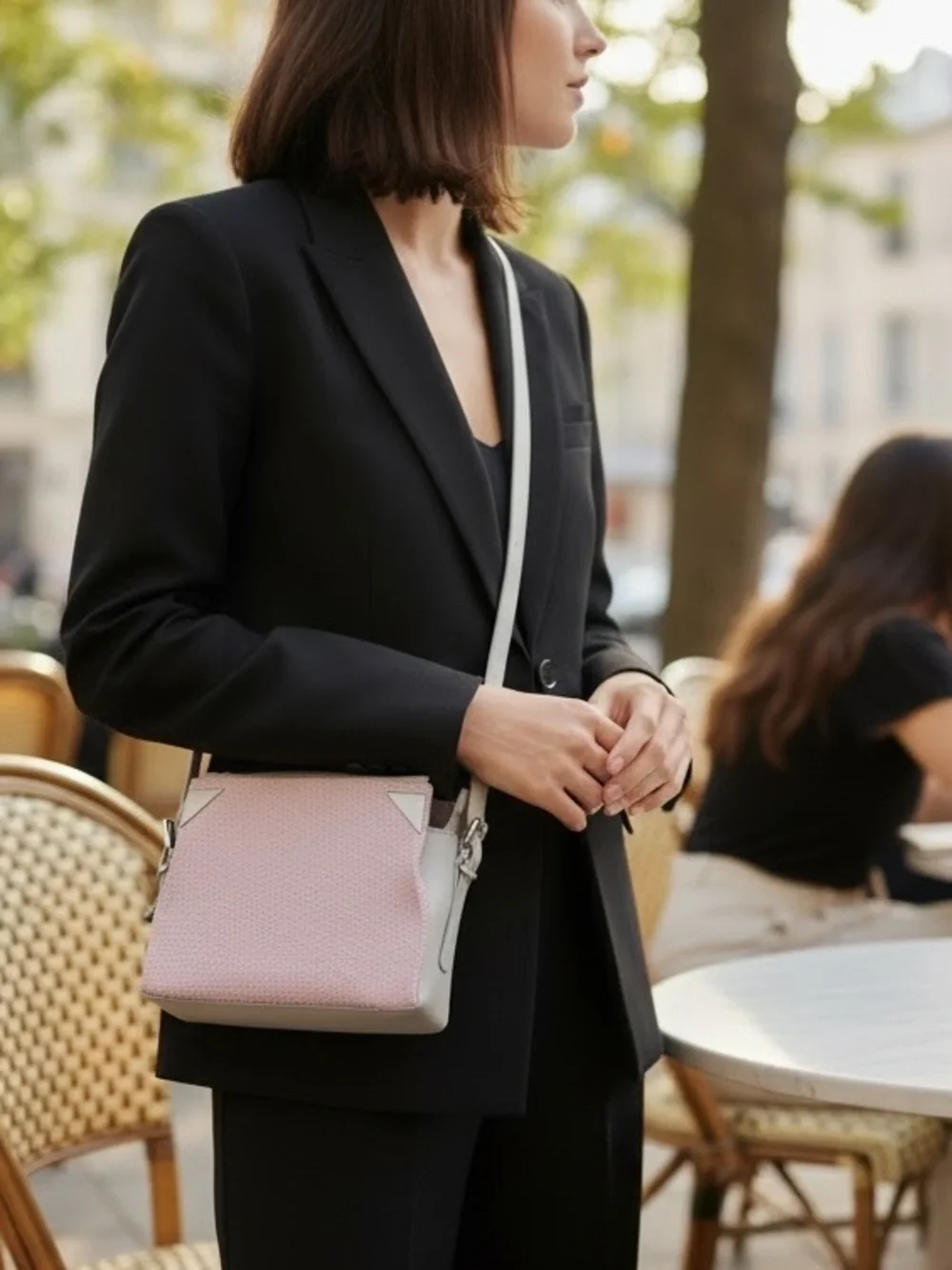 NWT Botkier x Coco Rocha Kitty London Leather Crossbody Bag Pink Gray MSRP $248